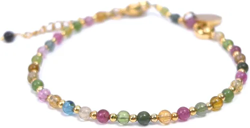 Vista 18 de Morchic 3mm Natural Gemstone Beaded Bracelet for Women, Dainty Tiny Charm Jewelry, Adjustable 7.1-8.6" Ideal Birthday Holiday Gift