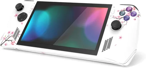Vista 4 de PlayVital Juego de 2 calcomanías protectoras para ROG Ally, calcomanías personalizadas de vinilo para consola de juegos portátil ROG Ally, flor