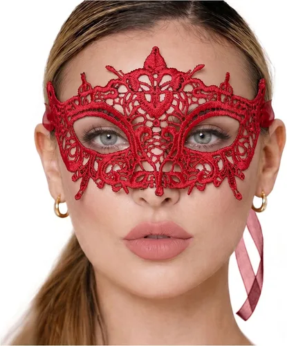 Vista 78 de Masquerade Mask For Women Lace Masquerade Mask for Masquerade Party, Proms, Venetian Party, Mardi Gras, Halloween & Cosplay Ana Bg Pluma de Pavo Real