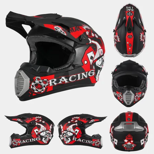 Vista 7 de SPARK DOT Certified Youth Motocross Helmet Kids Dirt Bike Helmets - Full Face, Lightweight & Breathable for Off-Road E-Bike BMX MX ATV