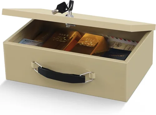 Vista 12 de xydled Caja Fuerte Resistente al Fuego Caja Fuerte con Cerradura de Llave para Almacenamiento de Seguridad en Casa y Oficina de Objetos de Valor