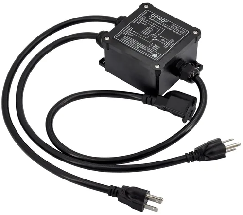 Vista 8 de Interruptor de transferencia automática de 15 amperios AC120V, interruptor de transferencia automática ATS (cables centrales + NEMA 5-15P)