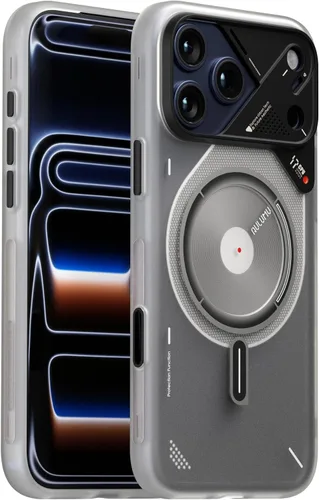 Vista 9 de Aulumu A17 Funda Magnética Térmica para iPhone 17 Pro CoolHyper con Control de Cámara Tecnología IMD Compatible con Magsafe Toque gris