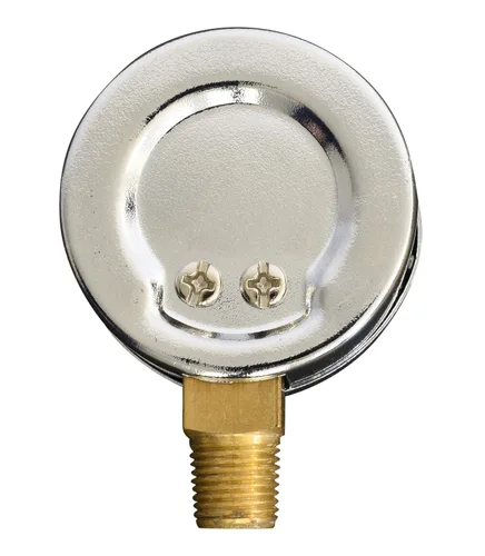 Vista 3 de Manómetro de 1-1/2", caja de acero cromado, seco, vacío compuesto -30 Hg - 0-30 psi Montaje inferior 1/8" NPT