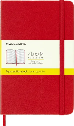 Vista 12 de Moleskine - Cuaderno clásico con tapa dura, grande (5 x 8.25 pulgadas), cuadriculado, rojo escarlata, 240 páginas