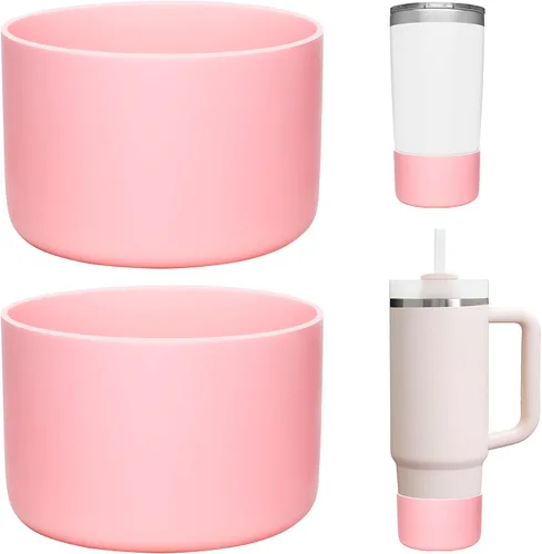 Vista 12 de 2 Pcs Silicone Boot Protector for YETI Rambler 20/30oz, 10oz Tumbler Silicone Sleeve for Stanley Quencher 14/20/30oz , Anti-Slip, Anti-Scratches