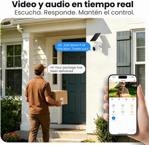 Vista 6 de GALAYOU Cámara solar inalámbrica al aire libre para seguridad en el hogar