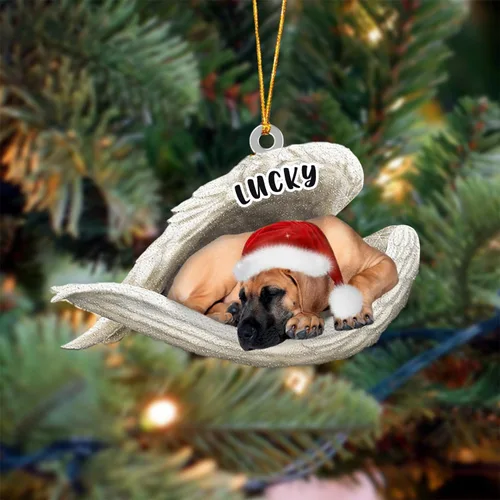 Vista 66 de Ángel durmiente de Afghan Hound para Navidad, adorno personalizado con el nombre del perro, adorno de Navidad personalizado para amantes de perros