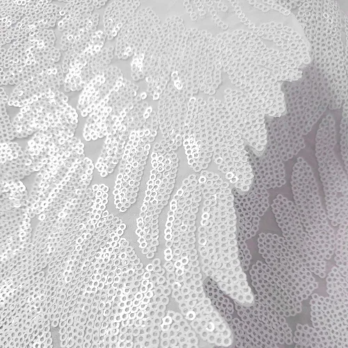 Vista 4 de LOCOMO Parche para coser con alas de ángel de lentejuelas grandes para decoración de ropa y chaqueta Blanco