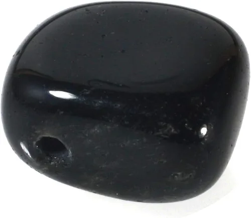 Vista 2 de CrystalAge Piedra perforada de obsidiana negra