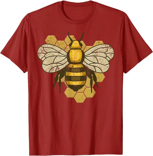 Vista 18 de Retro Beekeeper Beekeeper Honey Bumblebee Vintage Saves Bees T-Shirt Asphalt Grey