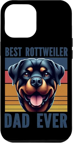 Vista 25 de Rottweiler Dad Rottie Father Dog Parent Father's Day Retro Case for iPhone 16