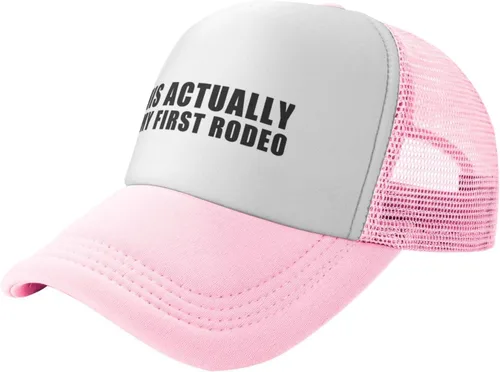 Vista 2 de Funny Country Life Howdy Cowboy Snapback Gorra para hombre de moda Trucker Hat This Actually is My First Rodeo Gorras transpirables