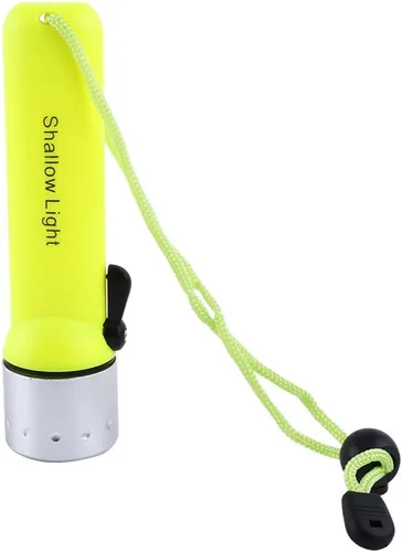 Vista 7 de Linterna de buceo LED, impermeable 180LM buceo luz LED antorcha con correa de mano para deportes submarinos