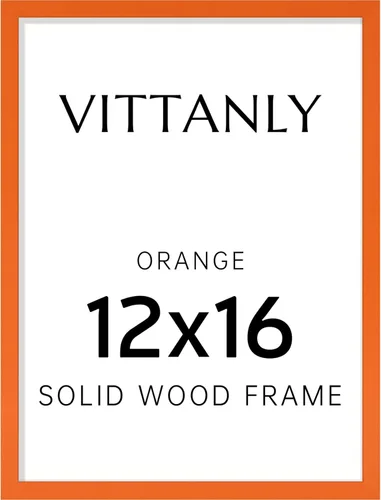 Vista 105 de Vittanly - Marco de fotos de 4 x 6 pulgadas de madera maciza con plexiglás, incluye paspartú de 3,5 x 5, para colgar en la pared o poner sobre una