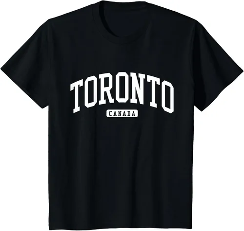Vista 71 de Camiseta estilo universitario de Toronto Canada, Negro