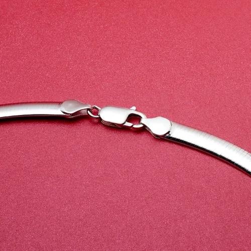 Vista 6 de Ross-Simons Italian 6mm Sterling Silver Omega Necklace