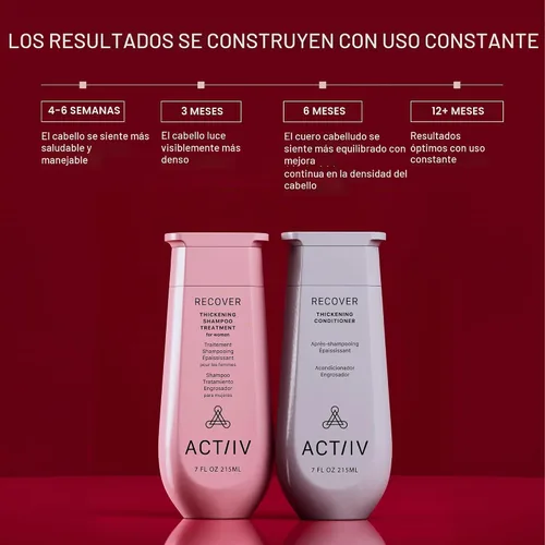 Vista 5 de ACTIIV Recover - Paquete de champú y acondicionador espesante para mujer