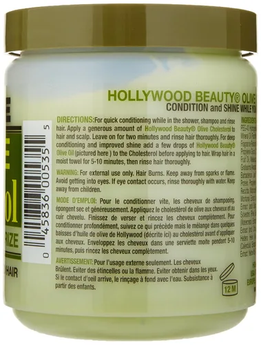 Vista 3 de Hollywood Beauty colesterol de oliva, 20 onzas
