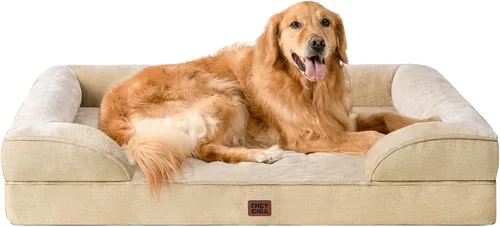 Vista 20 de EHEYCIGA – Cama ortopédica impermeable para perros pequeños, de espuma viscoelástica tipo caja de huevos, con bordes elevados y base antideslizante