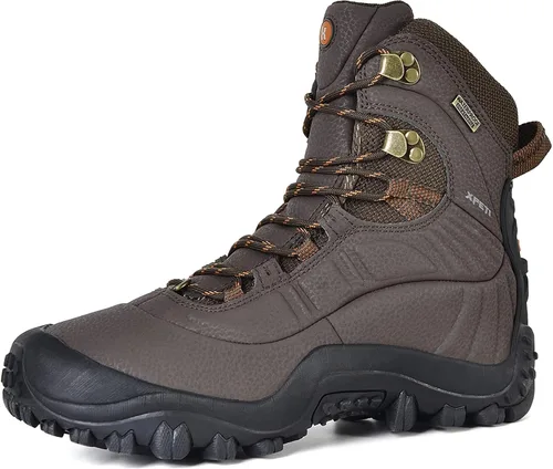 Vista 13 de XPETI Thermator - Botas de senderismo ligeras y antideslizantes para hombre, Nieve Negro