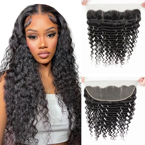 Vista 12 de CHEEON Frontal de encaje HD de 13 x 4 de 12 pulgadas, cabello humano brasileño ondulado con cierre frontal de encaje, 100% cabello humano virgen sin
