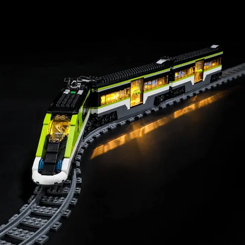 Vista 3 de YEABRICKS Luz LED para Lego-60337 City Express modelo de bloques de construcción de tren de pasajeros (juego de Lego no incluido)