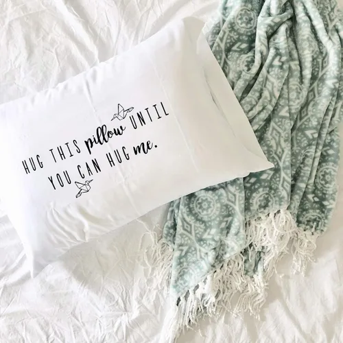 Vista 5 de Oh, Susannah Listo para regalar, abrazar esta almohada hasta que puedas abrazarme, kit de regalo de funda de almohada incluida, regalo de relación a