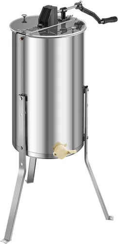Vista 10 de VEVOR Extractor de miel, extractor manual de miel de 2 marcos con tapa transparente, tambor giratorio de acero inoxidable con soporte ajustable