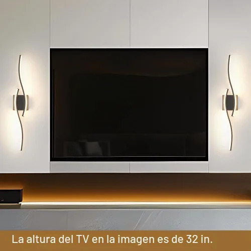 Vista 2 de Daunton Moderno juego de 2 apliques de pared cableados, luz LED negra con control remoto, luz de pared LED regulable RC para interiores, decoración
