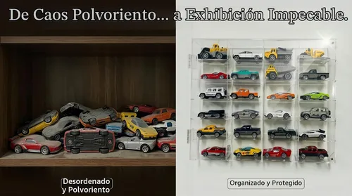 Vista 6 de Vitrina acrílica para Hot Wheels 1/64 Escala fundida a presión