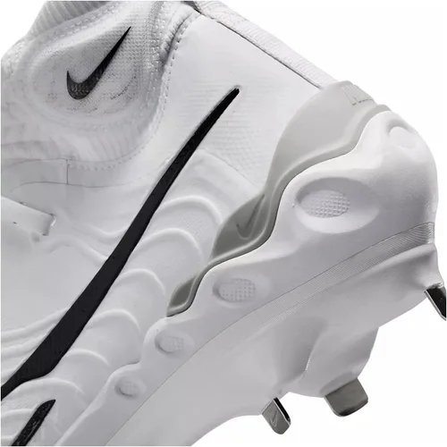 Vista 8 de Nike Alpha Huarache NXT DJ6517-010 - Botines de béisbol de metal para hombre, color negro, gris ahumado oscuro, gris ahumado claroblanco, talla 10.5