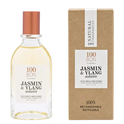 Vista 9 de 100 BON Solaire - Fragancia floral orgánica 100% natural con bergamota, jazmín, ylang-ylang, menta y coco para mujeres y hombres, 0.5 onzas líquidas