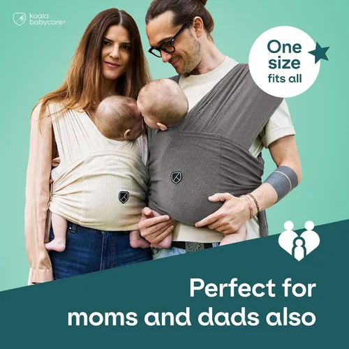 Vista 5 de Koala Babycare Portabebés, fácil de llevar como camiseta, portabebés original para recién nacidos hasta niños pequeños, cabestrillo talla única