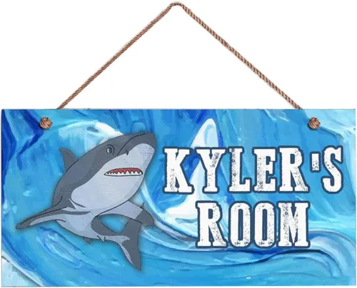 Vista 9 de XIUXZMM Letrero de avión, letrero personalizado de avión volador de león, nombre del niño, letrero de puerta para niños, decoración de pared