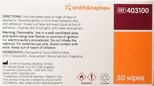 Vista 2 de Smith and Nephew - Toallitas removedoras adhesivas 403100, 50