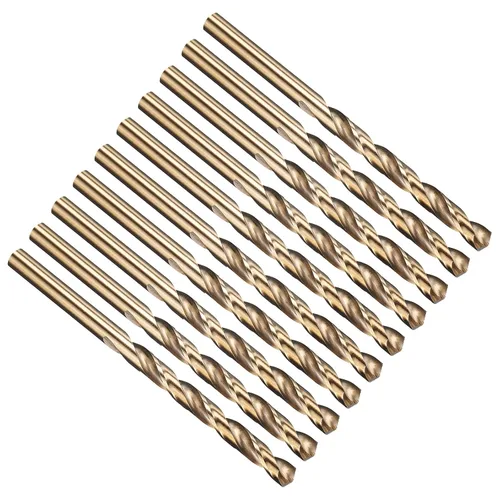 Vista 151 de PATIKIL Broca Jobber de 0.039 in, vástago recto M35 cobalto 5% acero de alta velocidad 135° acabado dorado para metal duro de acero inoxidable - 2