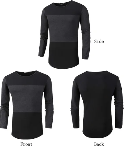 Vista 2 de FRTCV Camiseta de manga corta para hombre casual camiseta básica de ajuste clásico