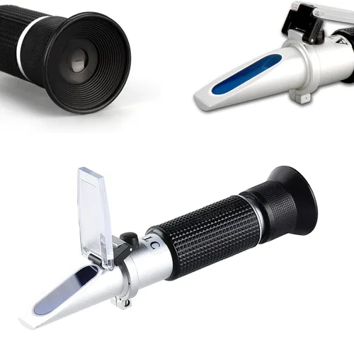Vista 5 de Refractómetro Brix 0-32% Brix Meter para probar el contenido de azúcar en frutas, refractómetro portátil Brix Tester para hacer jarabe de arce