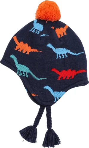 Vista 4 de Connectyle Gorro con orejeras para niños pequeños, con forro polar, gorro de invierno cálido