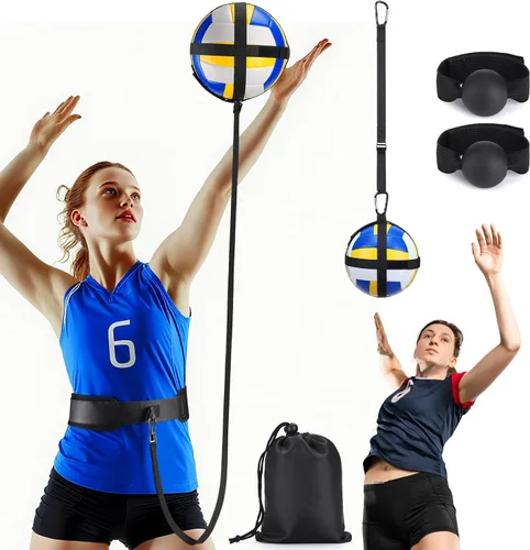 Vista 11 de TOBWOLF Volleyball Spike Trainer, Elastic Self-Training Volleyballs Resistance Band, Volleyball Equipment Training Aid Improves Serving, Jumping