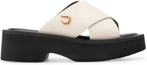 Vista 2 de Aerosoles Sandalias Charlie Slide para mujer, Eggshell, 9, Eggshell