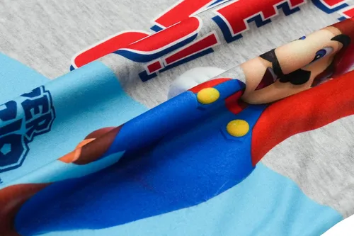Vista 7 de Super Mario Conjunto de Pijama para Niños, Azul - Here We Go, Talla 8, Azul - Aquí vamos