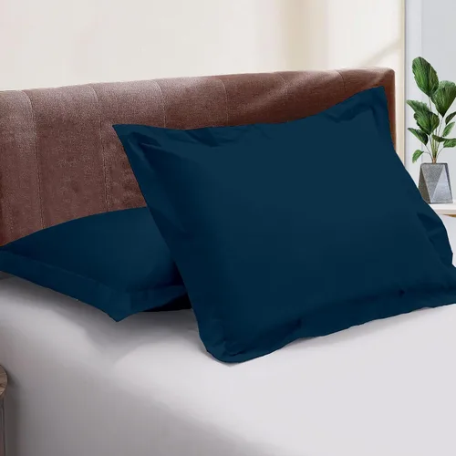 Vista 22 de Kotton Culture Juego de 2 fundas de almohada estándar de 20 x 26 pulgadas, fundas de almohada decorativas, 100% algodón egipcio de 600 hilos