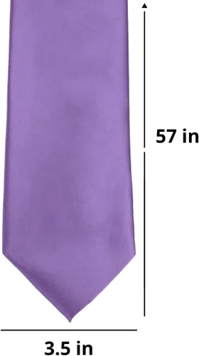 Vista 524 de tiemart Corbata de color sólido para hombre Longitud estándar