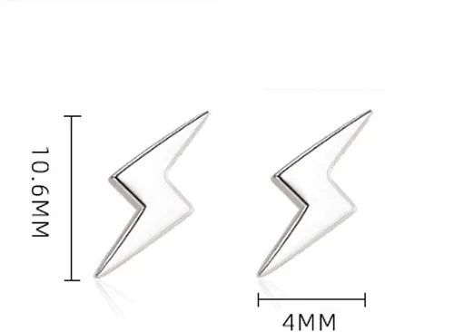 Vista 7 de Shcyee Aretes de plata de ley 925 con diseño de rayos para mujeres y hombres, hipoalergénicos, para uso diario, joyería de regalo