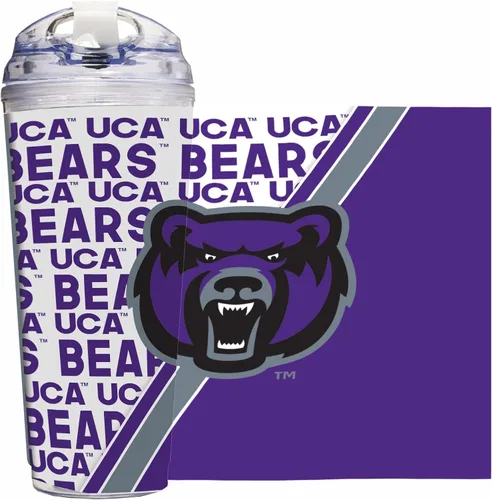 Vista 27 de Rico Industries Taza acrílica NCAA estándar de 24 onzas con tapa con bisagra, taza de doble pared oficialmente licenciada con pajita