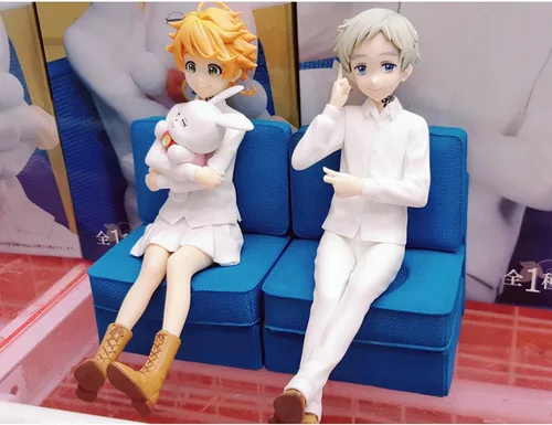 Vista 3 de QAHEART Figura de acción de anime Emma Norman Ray, modelo de estatua, coleccionables, juguetes de escritorio, 3 piezas