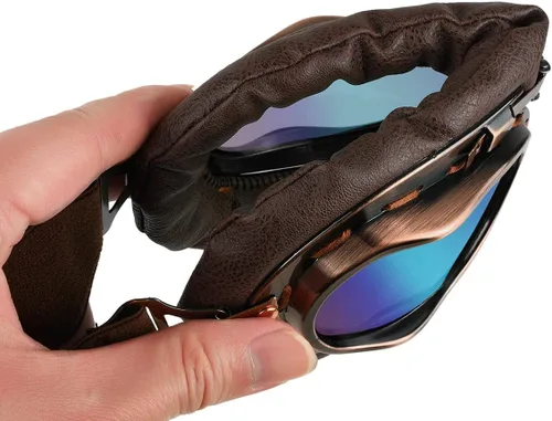 Vista 6 de Cosplay Goggles Steampunk Motorcycle Goggles Costume Retro Pilot