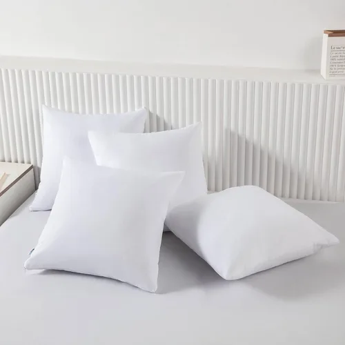 Vista 7 de Paquete de 4 protectores de almohada impermeables a prueba de plumas con cremallera de 20 x 20 pulgadas, fundas de almohada con cremallera